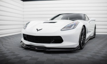Тюнинговая нижняя накладка на передний бампер Chevrolet Corvette C7 вер. 2 фото