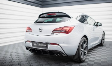 Дифузор заднього бампера Opel Astra J GTC OPC-Line (під одинарні насадки) фото