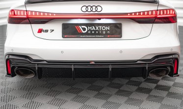 Диффузор на задний бампер Audi RS6 C8 / RS7 C8 (под фаркоп) фото