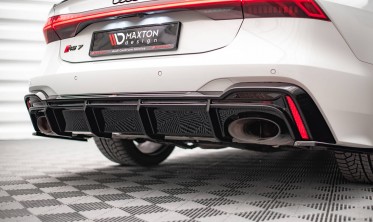 Диффузор на задний бампер Audi RS6 C8 / RS7 C8 (под фаркоп) фото