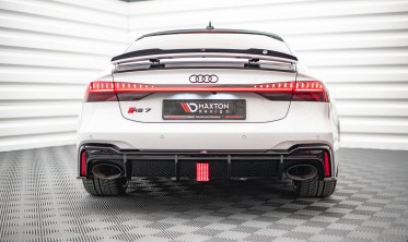 Диффузор на задний бампер Audi RS6 C8 / RS7 C8 (под фаркоп) фото