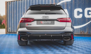 Диффузор на задний бампер Audi RS6 C8 / RS7 C8 (под фаркоп) фото