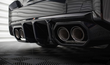Тюнинговый диффузор (накладка) на задний бампер BMW M2 G87 вар. 2 фото