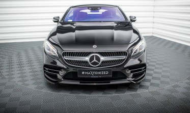 Тюнинговая накладка (юбка) на передний бампер Mercedes S Coupe AMG-Line C217 рестайл вар. 1 фото
