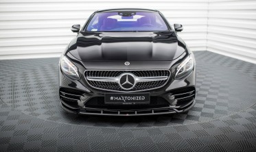Нижня накладка (юбка) переднього бампера Mercedes S Coupe AMG-Line C217 рестайл вар. 2 фото