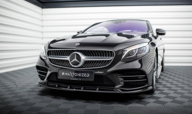 Нижня накладка (юбка) переднього бампера Mercedes S Coupe AMG-Line C217 рестайл вар. 2 фото