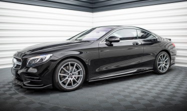 Нижні накладки на бокові пороги Mercedes S Coupe AMG-Line C217 рестайл фото