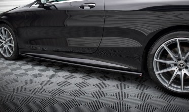 Нижні накладки на бокові пороги Mercedes S Coupe AMG-Line C217 рестайл фото