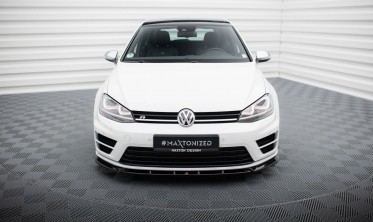 Тюнинговая накладка (юбка) на передний бампер Volkswagen Golf R Mk7 вар. 5 фото