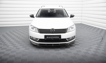 Тюнинговая накладка (юбка) на передний бампер Volkswagen Passat B7 вар. 1 фото