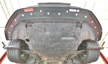 Нижня накладка (дифузор) на передній бампер Volkswagen Passat B7 вар. 2 фото