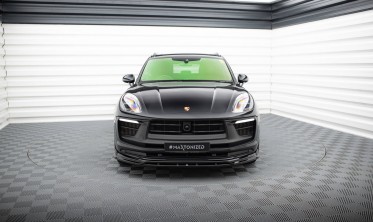 Тюнинговая накладка (юбка) на передний бампер Porsche Macan GTS Mk1 рестайл 2 фото