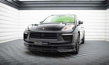 Тюнинговая накладка (юбка) на передний бампер Porsche Macan GTS Mk1 рестайл 2 фото