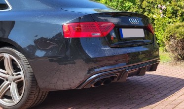 Диффузор заднего бампера Audi S5, A5 S-line рестайлинг фото