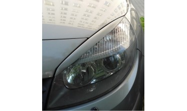 Накладки на передние фары Renault Scenic 2 фото