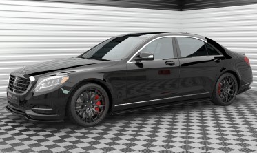 Тюнинг накладки (листвы) под боковые пороги Mercedes-Benz S W222 вар. 1 фото