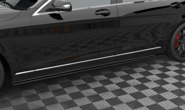 Тюнинг накладки (листвы) под боковые пороги Mercedes-Benz S W222 вар. 1 фото