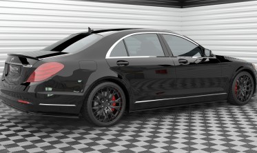 Тюнинг накладки (листвы) под боковые пороги Mercedes-Benz S W222 вар. 1 фото