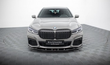 Нижний сплиттер (накладка) под передний бампер BMW 7 G11 M-Pack рестайл вар. 5 фото