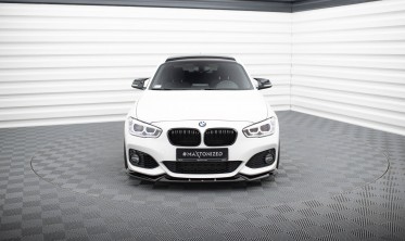 Нижний сплиттер (накладка) под передний бампер BMW 1 F20 M-Pack / M140i рестайл вар. 5 фото