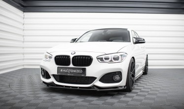 Нижний сплиттер (накладка) под передний бампер BMW 1 F20 M-Pack / M140i рестайл вар. 5 фото