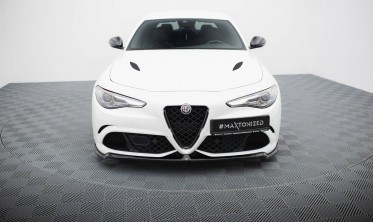 Нижний сплиттер (накладка) под передний бампер Alfa Romeo Giulia Quadrifoglio фото