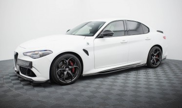 Нижние тюнинг накладки (листвы) под боковые пороги Alfa Romeo Giulia Quadrifoglio фото