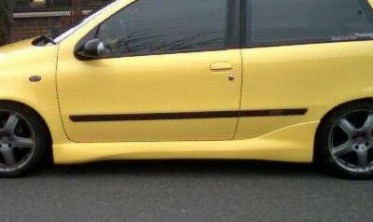 Тюнинговые накладки на пороги Fiat Punto 1 широкие фото