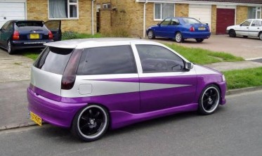 Тюнинговые накладки на пороги Fiat Punto 1 широкие фото