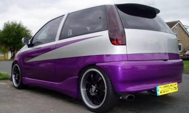 Тюнинговые накладки на пороги Fiat Punto 1 широкие фото