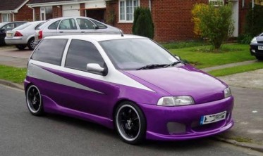 Тюнинговые накладки на пороги Fiat Punto 1 широкие фото
