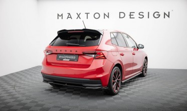 Тюнинговый диффузор (накладка) на задний бампер Skoda Fabia Mk4 фото