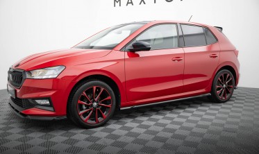 Нижние тюнинг накладки (листвы) под боковые пороги Skoda Fabia Mk4 фото