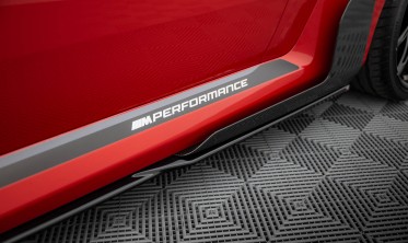 Тюнинговые накладки (листвы) на боковые пороги BMW M2 G87 M-Performance фото