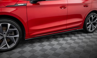 Тюнінгові накладки (лістви) на бокові пороги Skoda Enyaq Coupe iV RS фото