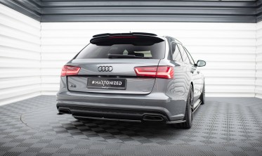 Боковые диффузоры заднего бампера Audi S6 / A6 S-line C7 FL Avant фото