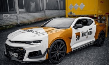 Диффузоры порогов Chevrolet Camaro 6 (2016-2023) ik style gloss фото