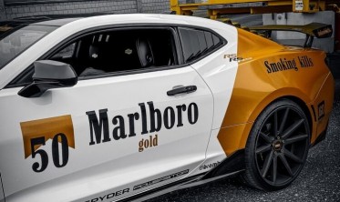 Диффузоры порогов Chevrolet Camaro 6 (2016-2023) ik style gloss фото