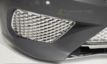Передній тюнінг бампер у стилі AMG для Mercedes W222 з хром накладками фото