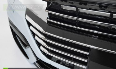 Передний тюнинг бампер в стиле спорт для Volkswagen Arteon с хром элементами фото