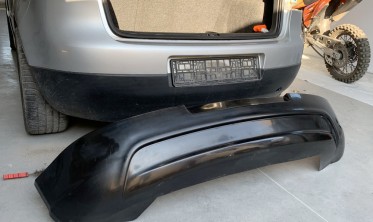 Нижняя накладка на задний бампер VW Golf 5 без выреза фото