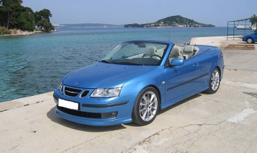 Накладка переднего бампера Saab 9-3 в стиле Aero фото