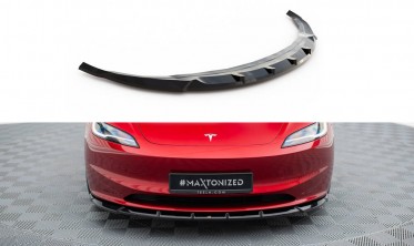 Нижняя накладка (диффузор) на передний бампер Tesla Model 3 Project Highland рестайл вер. 1 фото