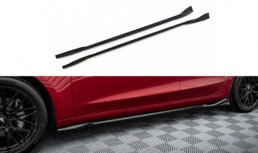 Бокові тюнінг дифузори (лістви) під пороги Tesla Model 3 Project Highland рестайл вер. 1 фото