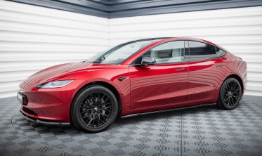 Тюнинг накладки (листвы) под боковые пороги Tesla Model 3 Project Highland рестайл вер. 2 фото