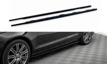 Боковые тюнинг накладки (листвы) под пороги Audi A6 C7 2011-2014 стандарт вар. 2 фото
