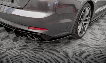 Боковые тюнинг накладки заднего бампера Audi S5 Coupe / Sportback F5 фото