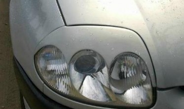 Накладки на передні фари Renault Clio 2 дорестайл фото