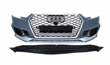 Сірий передній бампер для Audi A4 B9 в стилі Audi RS4  фото
