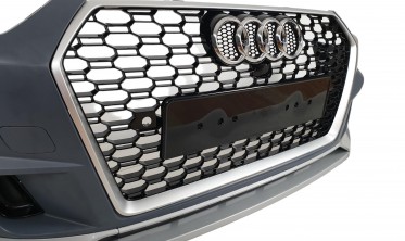 Сірий передній бампер для Audi A4 B9 в стилі Audi RS4  фото